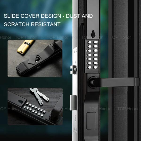Mechanical Smart Sliding Door Lock Waterproof Anti Freezing Outdoor Gate Smart