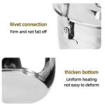 Best Selling Silver Stainless Steel 201 Round Outdoor Dinner Cooking Pot Sets