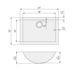 Stainless Steel Bathroom sink 21 in. Undermount Bathroom Sink overmount in
