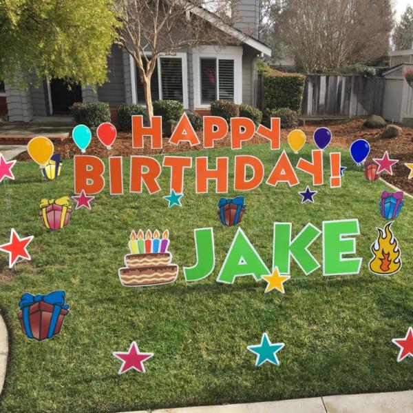 PP Corrugated Plastic Yard Letters Happy Birthday Coroplast Sign Letters With