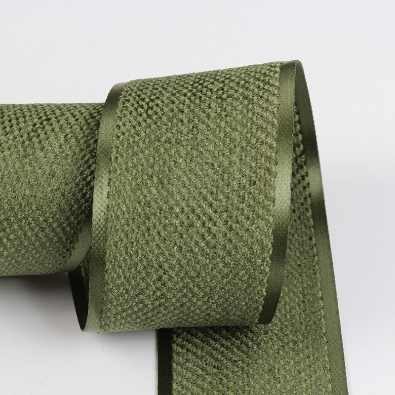 Korea Polyester Cotton Velvet Ribbon 10mm-40mm Green Velvet Wired Ribbon