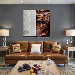 Wholesale 3D Wood Mixed Media Artwork Modern Wall Art Painting 6 Color Customized from china suppliers