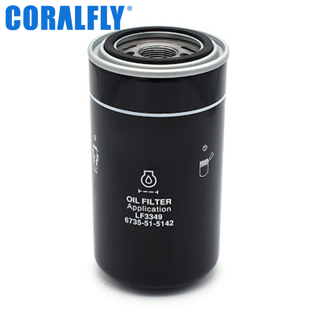 Length 176mm 6736 51 5142 Komatsu Oil Filter 23 Micron