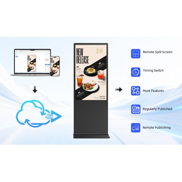 50 Inch Floor Standing Digital Signage For Educational / Film Promotion