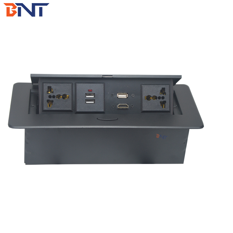 Office hidden conference table pop up socket outlet with dual usb charger