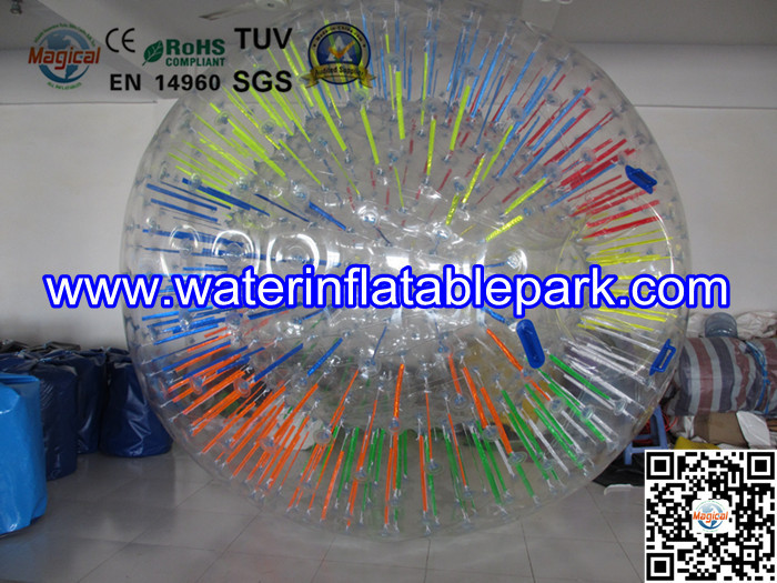 Colorful Water Zorbing Ball Walking , Transparent Zorb Ball Party