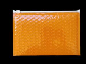 Wholesale 400x300mm Orange Resealable Zipper Bubble Bags Shock Resistance ISO9001 from china suppliers