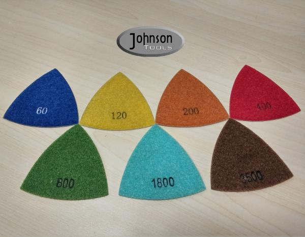 Quality Green Triangle Corner Diamond Floor Polishing Pads , Electroplated Metal Bond Pads for sale