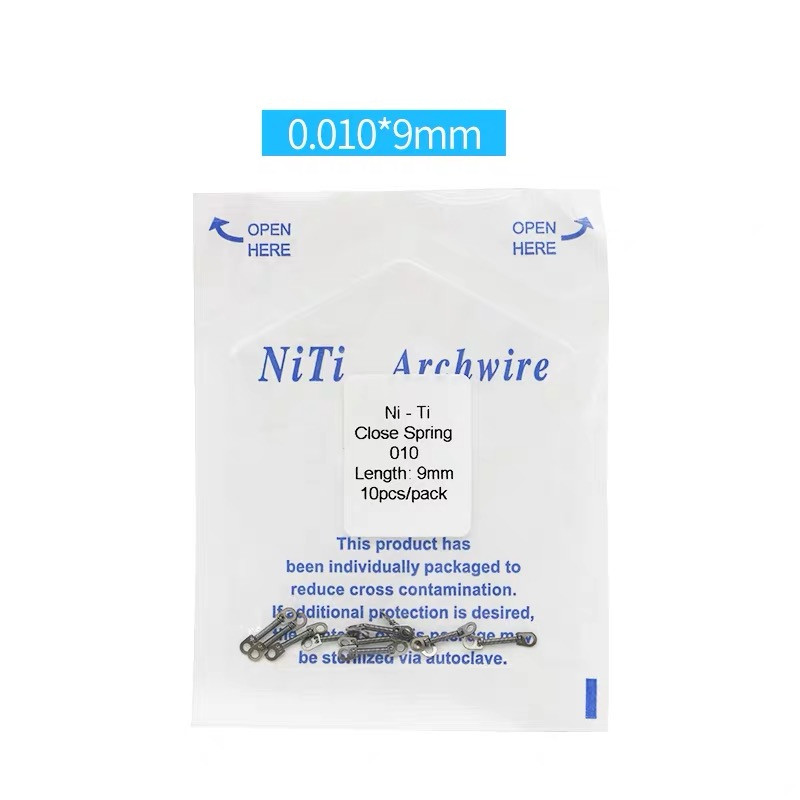 Dental Orthodontic NITI Alloy Light/Medium Force 6Size Braces For Teeth Class I Closed Coil Spring Dental Instrument