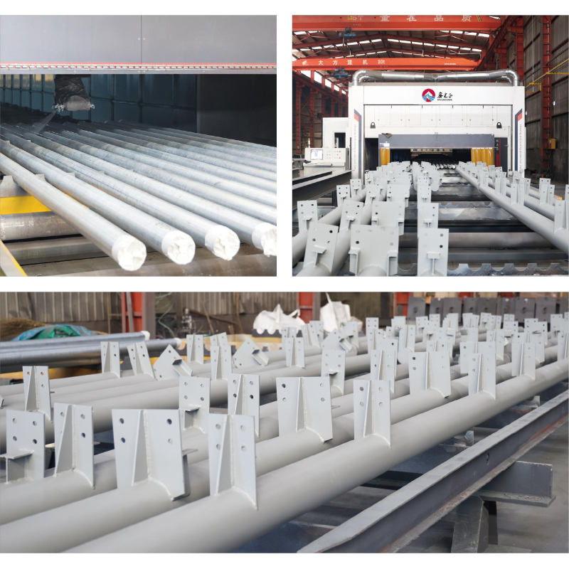 Steel structure workshop interior