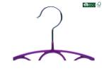 Betterall Purple Arc - shaped Curved Seven Holes PVC Metal Hanger for Ties