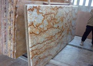 Wholesale Tropic Gold Brazilian Granite Island Top / Granite Kitchen Worktops 37&quot; Eased Edges from china suppliers