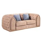 SOFA Fancy Sectional Sofa Tufted Button Upholstered Italian Luxury Furniture