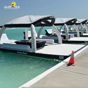 Wholesale Custom Inflatable Floating Docks PVC Black White Water Air Dock For Boats from china suppliers