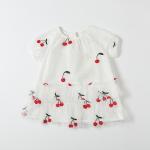 Baby Mesh Princess Dress Girls Cherry Dress Summer Children'S Clothing
