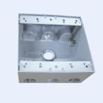 Aluminum Die Casting Waterproof Conduit Box Pvc Coated Grey Color 5 7 Holes