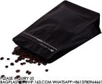 Golden High Barrier Aluminumed Foil Flat Bottom Standing Coffee Beans Storage