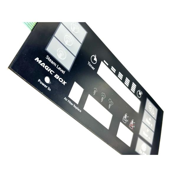 Tactile FFC Flex Cable Waterproof Membrane Switch With Female Scrip Housing