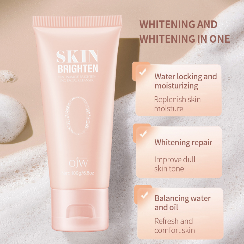 Organic OEM Face Wash Foam Rich Oil Control Gentle Makeup Removing Cleaning Skin Whitening Face Wash For Oily Skin