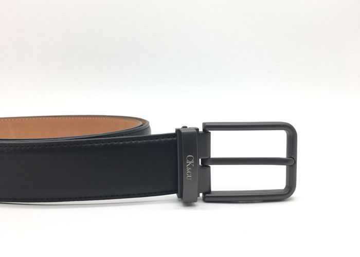 Classic Black 1-3/8 Inch Mens Leather Dress Belt