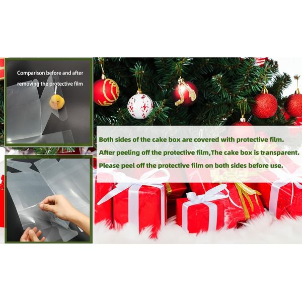 CLear Roll Cake Boxes - Protective film