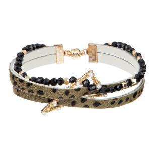 Wholesale KC-LBR070 Beads Leather Bracelet from china suppliers