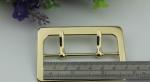 Hanging gold and gunmetal color zinc alloy custom double pin belt buckle for