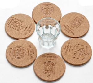 Wholesale Top Rated Nature Cork Coaster with silkscreen logo, good for home and hotel from china suppliers