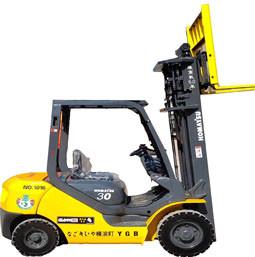 Warehouse 3 Ton Used Diesel Forklift 6m Lifting Height Komatsu With Moving
