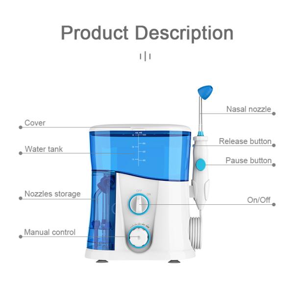 IPX7 Desktop Electric Nasal Irrigator With 1000ml Tank