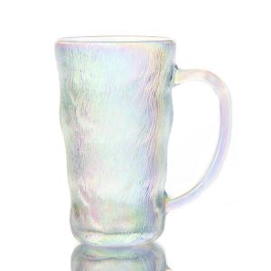 Wholesale 300ml Crystal Coffee Mugs Glacier Glass Tumbler With Handle from china suppliers