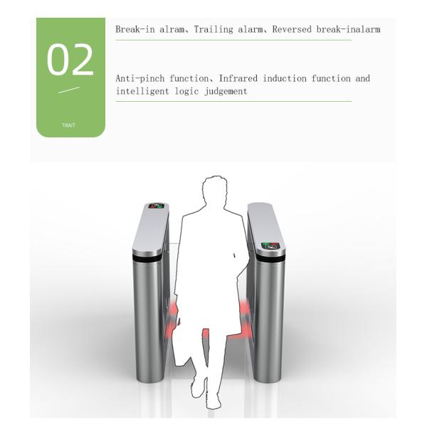 Secure Glass Security Turnstiles , Fast Access RFID Turnstile Gate With Card Reader