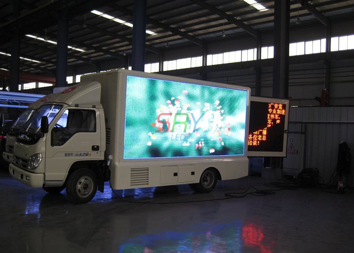 IP65 PH10mm Advertising Truck Mounted LED Screen Movable rear maintenance