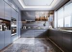Modern Complete Kitchen Furniture Modular MDF Cabinets Backsplash Drawer Basket
