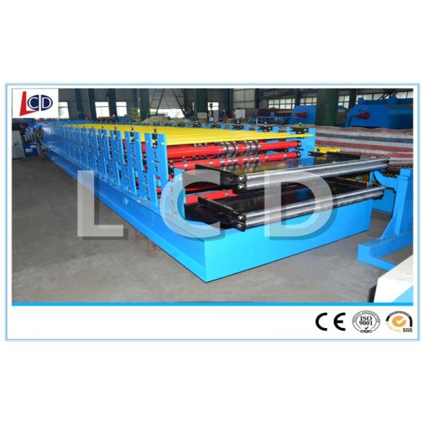 Roofing Double Layer Roll Forming Machine 3KW Hydraulic Power Button Switches Control