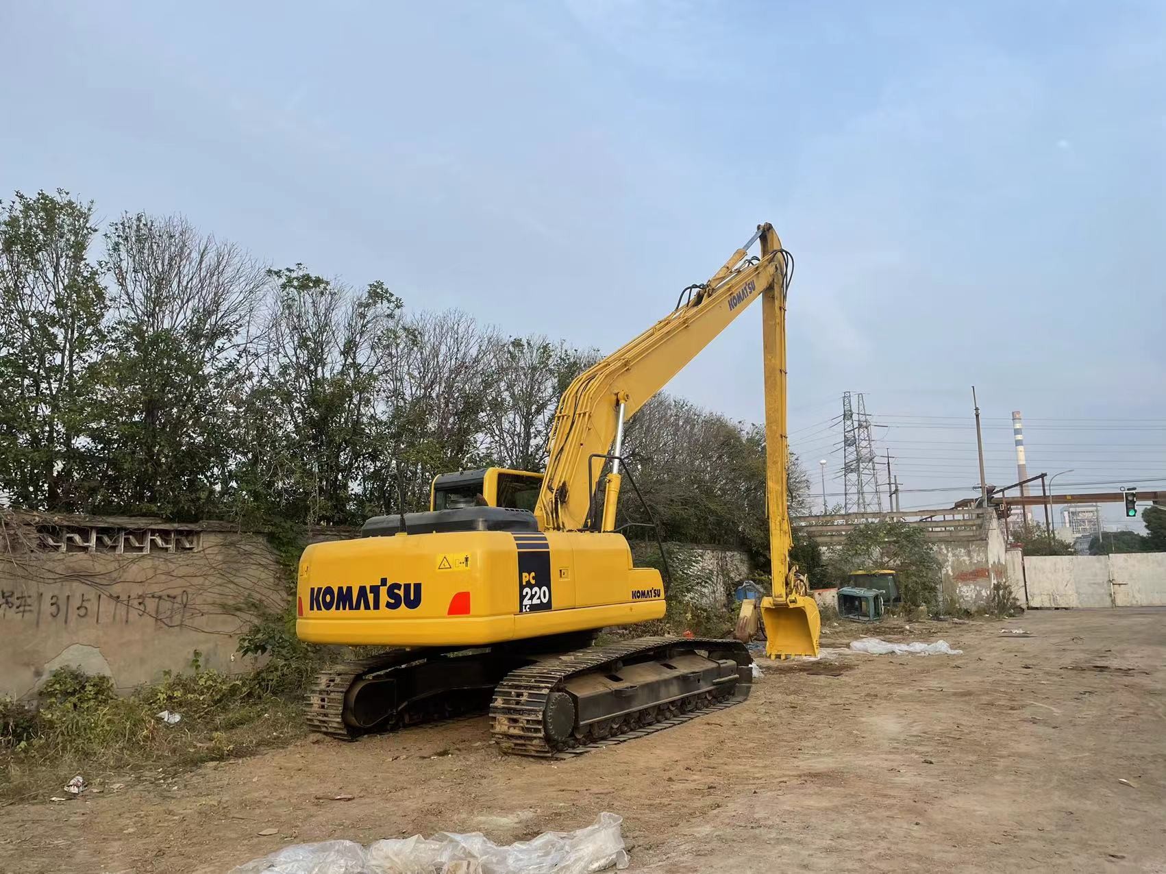 Originla Japan Used Komatsu Excavator PC220-7 Crawler With 18 Meters Long Arm