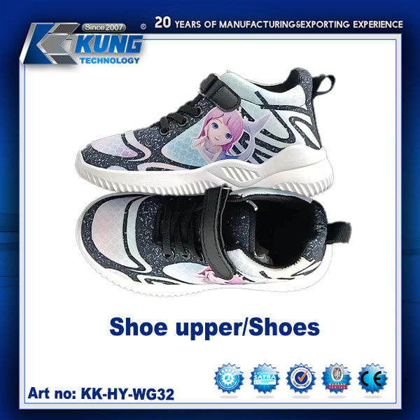 Customized High Elastic Breathable Children Shoes Upper Non Slip