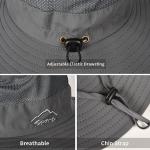 Wide Brim Bucket Hat Foldable Boonie Hat for Fishing Hiking Garden Safari Beach