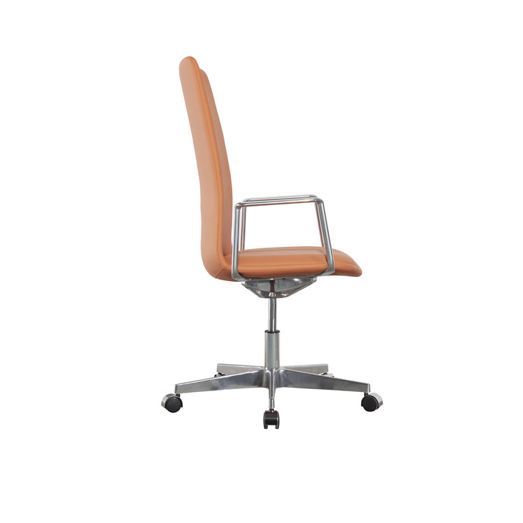 60MM Wheel Revolving Fabric Manager Chair For Back Pain Black PU Casters OEM