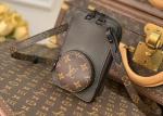 Brown Square Box Genunie Leather Camera Cross Body Bag Single Shoulder