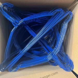 Wholesale 16inch Metal Dry Cleaner Hanger For Laundromat-Blue from china suppliers