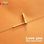 Polished 316L Stainless Steel Womens Engraved Necklace