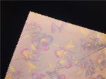 0.15mm Reflective Garment Leather Fabric Printed With Blue Flowers For Outdoor