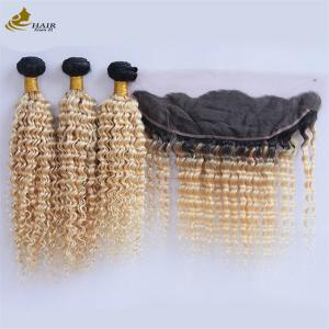 Wholesale 1B/613 Peruvian Brazilian Human Hair Bundle With Frontal Lace Closure from china suppliers