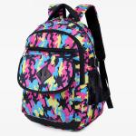 Nylon couple students zipper backpack casual polyester printed breathable wear