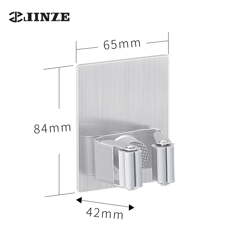clean tool Holder Adhesive No Drilling SUS304 Stainless Steel Mop broom Handle Holder