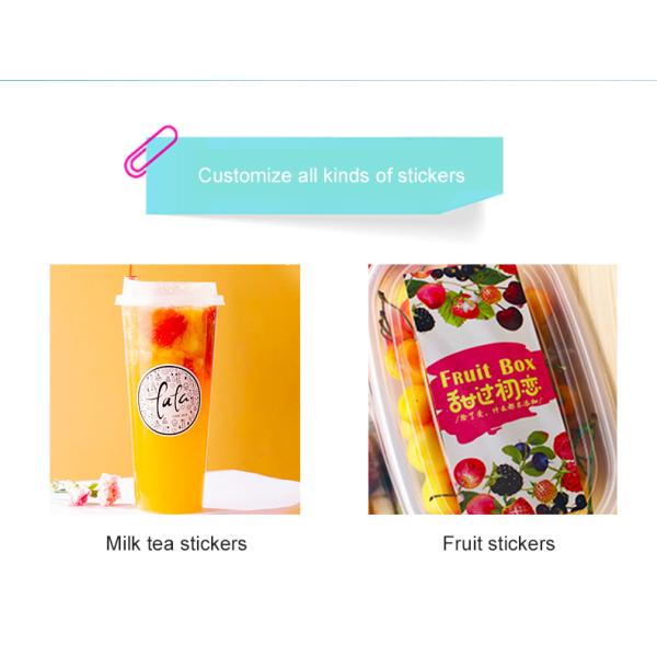 Print Circle Transparent Rose Gold Sticker LOGO Label custom printed logo Stickers