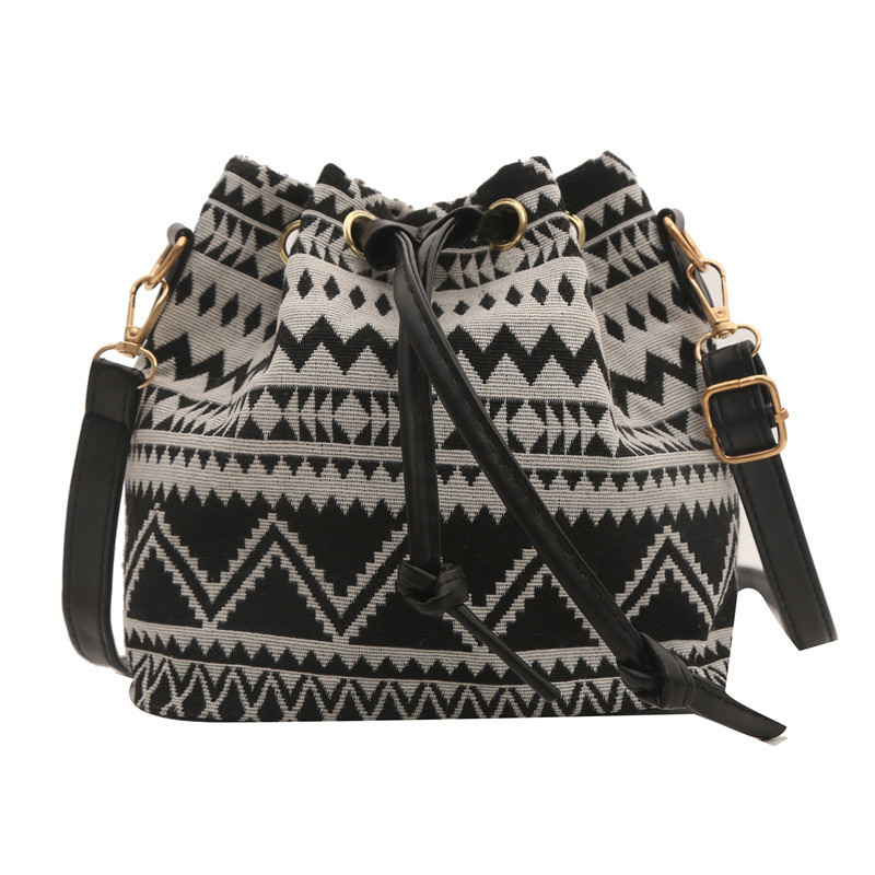 NEW CHINESE NATIONAL WIND ARMPIT BUCKET BAG SIMPLE FASHION TREND SUMMER NEW LINEN STYLE HIGH-GRADE SENSE SINGLE SHOULDER