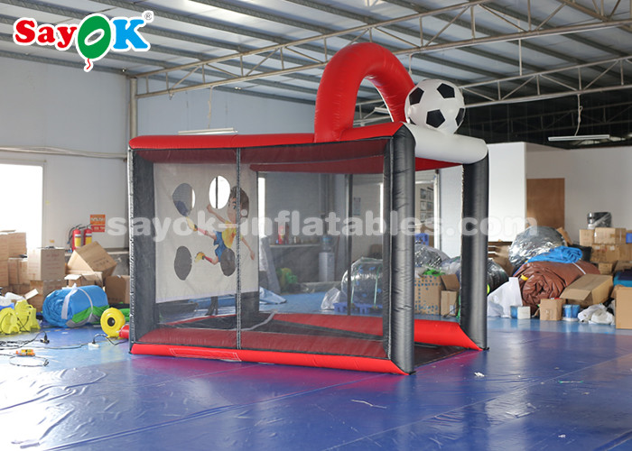 Inflatable Football Toss Game PVC Tarpaulin Inflatable Soccer Batting Cage Football Speed Tent 2.5*3.5*3.6m