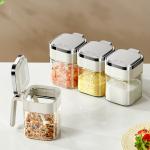 Household Kitchen BBQ Food Seasoning Powder Spices Pot Storage Box Wholesale